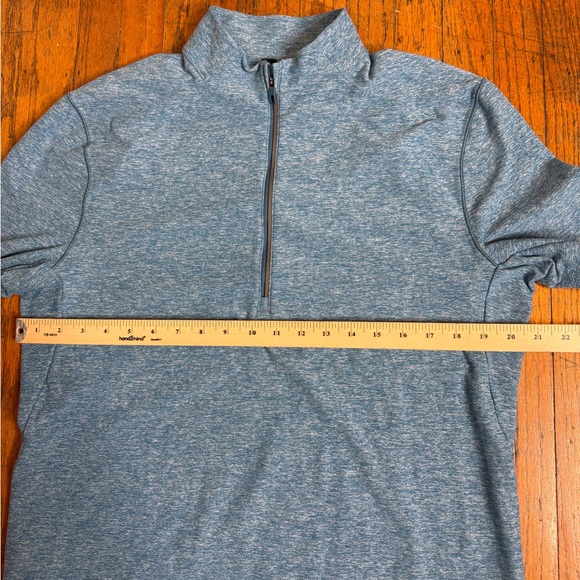 Lululemon Surge Warm 1/2 Zip Men’s Large Pullover Heathered Blue Gym Rulu Pocket - Picture 8 of 9